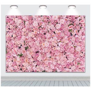 Pink Rose Floral Background Flower Backdrop Wedding Party Decor 7x5 feet Photo